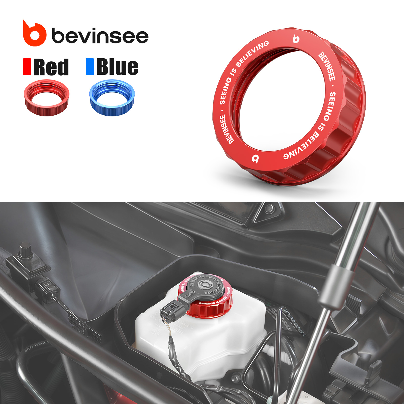 Brake Fluid - BEVINSEE Aluminiowy korek zbiornika płynu hamulcowego