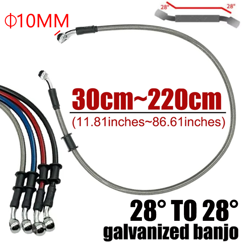 Motorcycle Brake Cable - Srebrny 30cm do 220cm 28 °